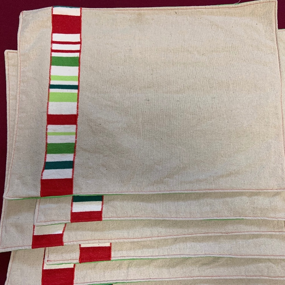 handmade placemats, set of 6